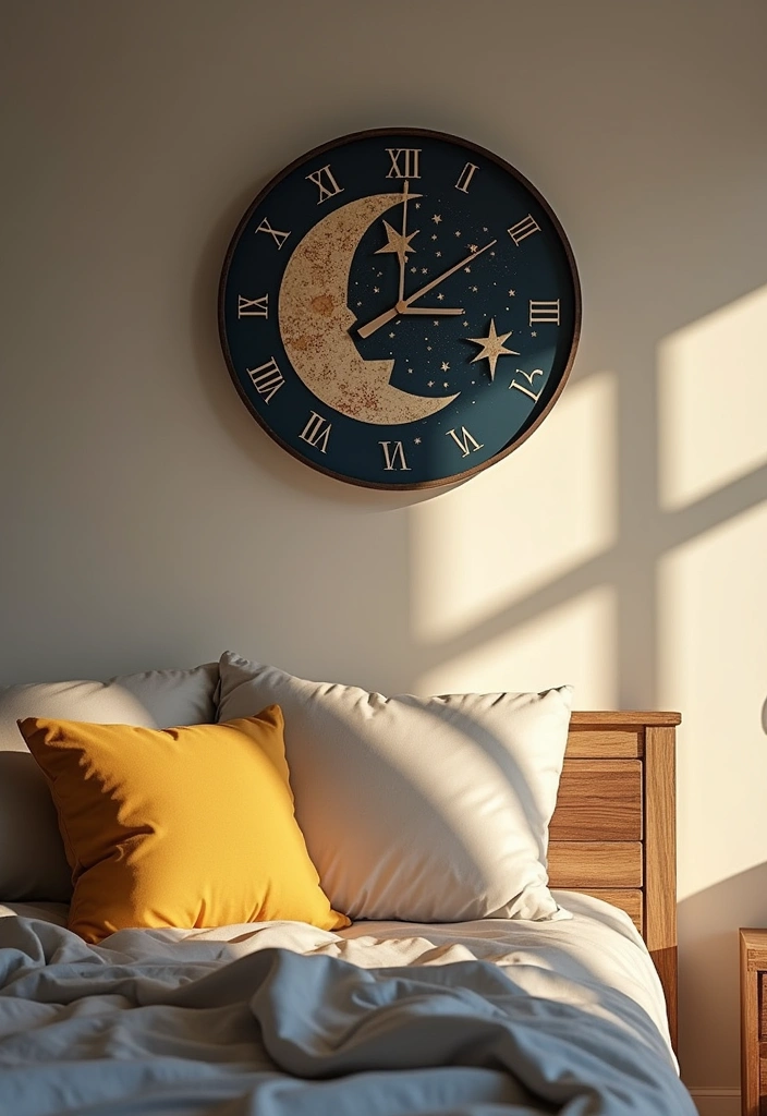 27+ Celestial Bedroom Aesthetic Ideas - 13. Celestial-themed Clocks