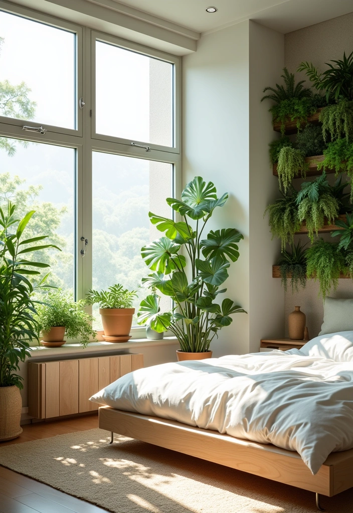 27+ Earthy Modern Bedroom Ideas - 4. Biophilic Design Elements