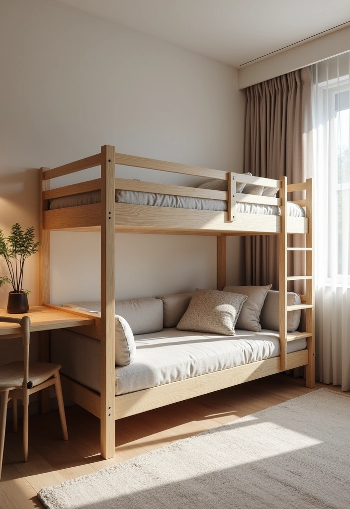 27+ Functional & Fabulous Bunk Bed Bedroom Ideas - 12. Multi-Functional Marvel