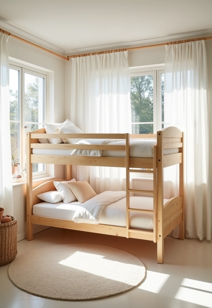 27+ Functional & Fabulous Bunk Bed Bedroom Ideas - 13. Bright and Airy