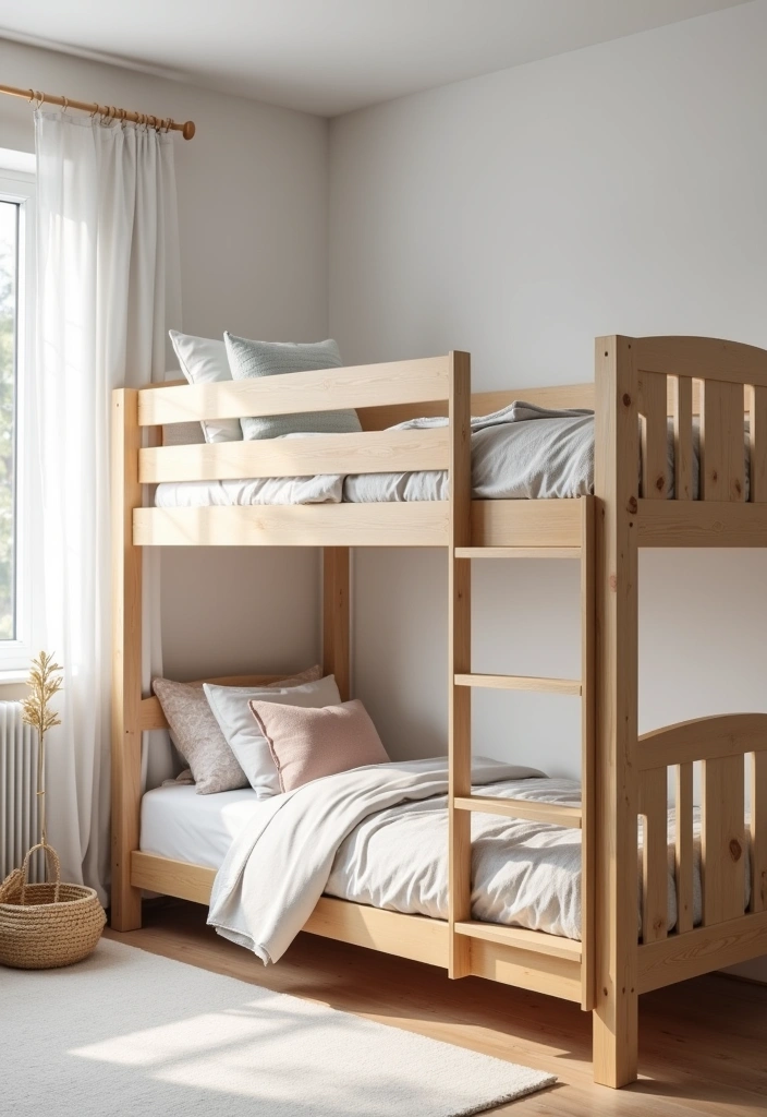 27+ Functional & Fabulous Bunk Bed Bedroom Ideas - 16. Scandinavian Serenity