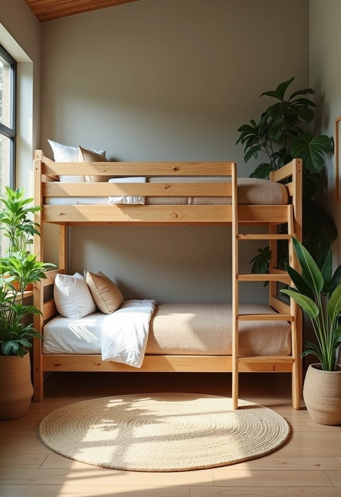 27+ Functional & Fabulous Bunk Bed Bedroom Ideas - 19. Eco-Friendly Haven