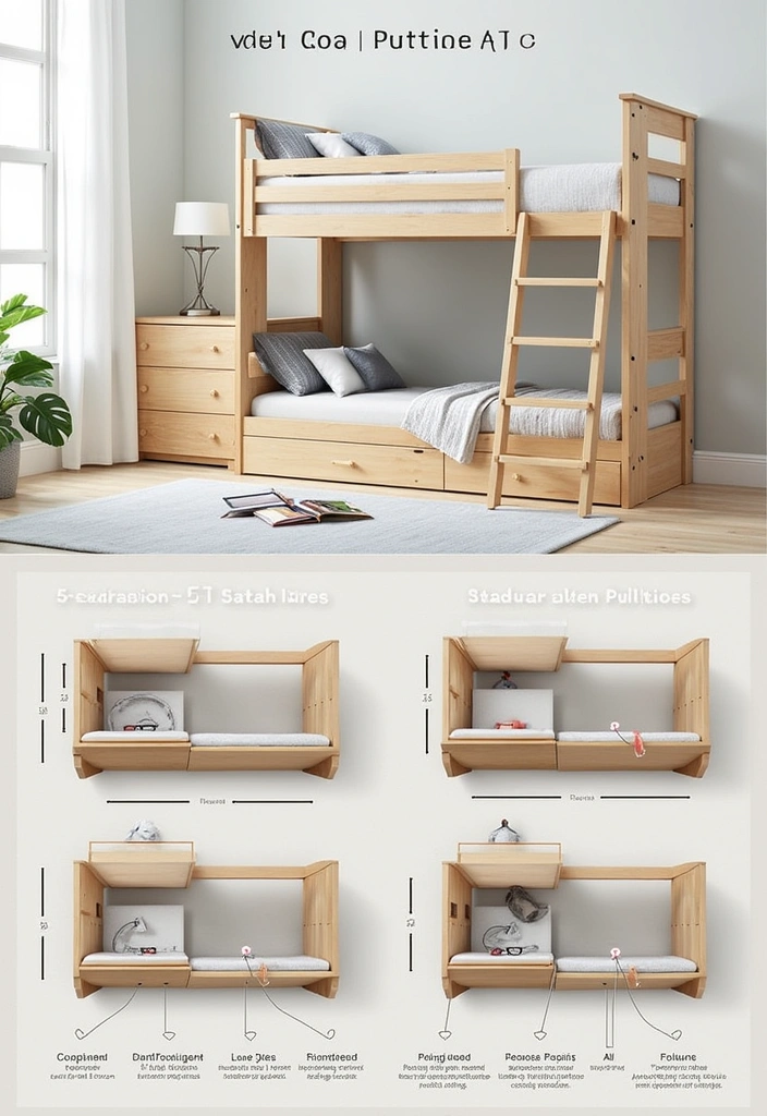 27+ Functional & Fabulous Bunk Bed Bedroom Ideas - 21. Customizable Comfort
