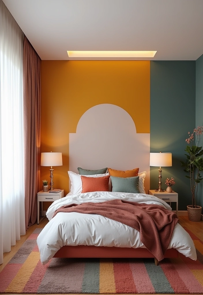 27+ Grown Woman Bedroom Ideas for an Elegant and Chic Retreat - 11. Color-Blocked Accents