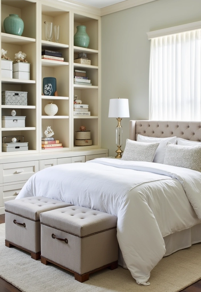 27+ Grown Woman Bedroom Ideas for an Elegant and Chic Retreat - 12. Smart Storage Solutions