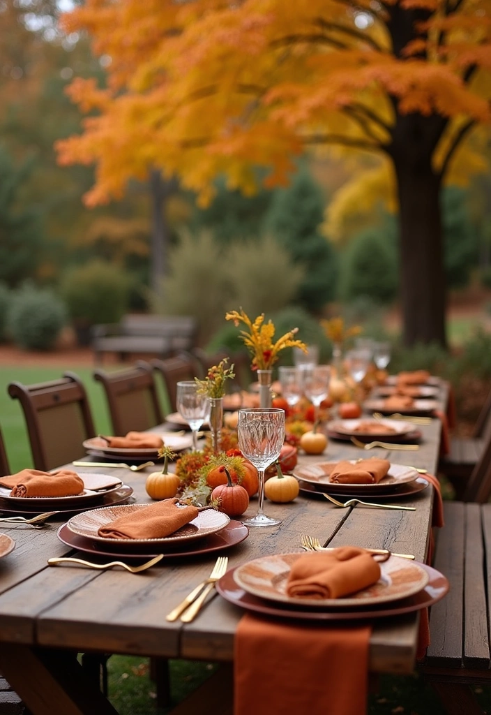 27+ Perfect Fall Porch Decor Ideas - 20. Fall Themed Table Settings