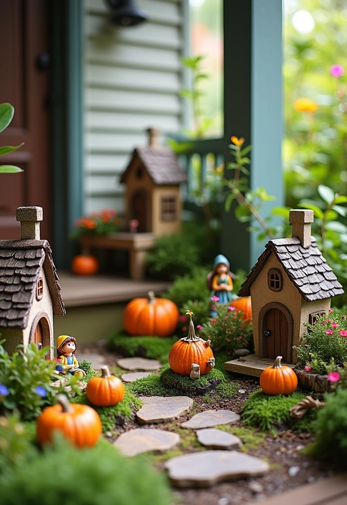 27+ Perfect Fall Porch Decor Ideas - 22. Whimsical Fairy Garden