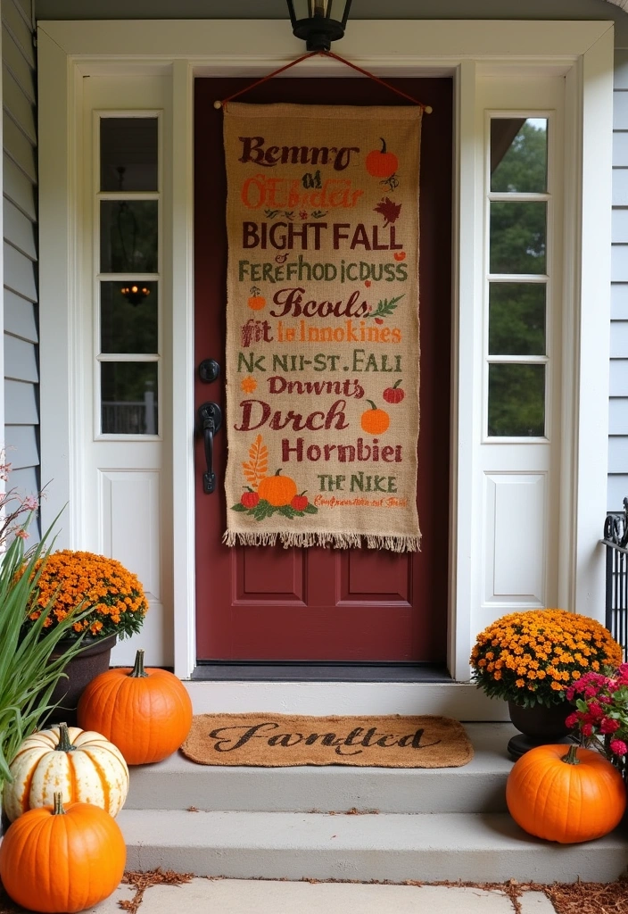 27+ Perfect Fall Porch Decor Ideas - 24. Seasonal Banners