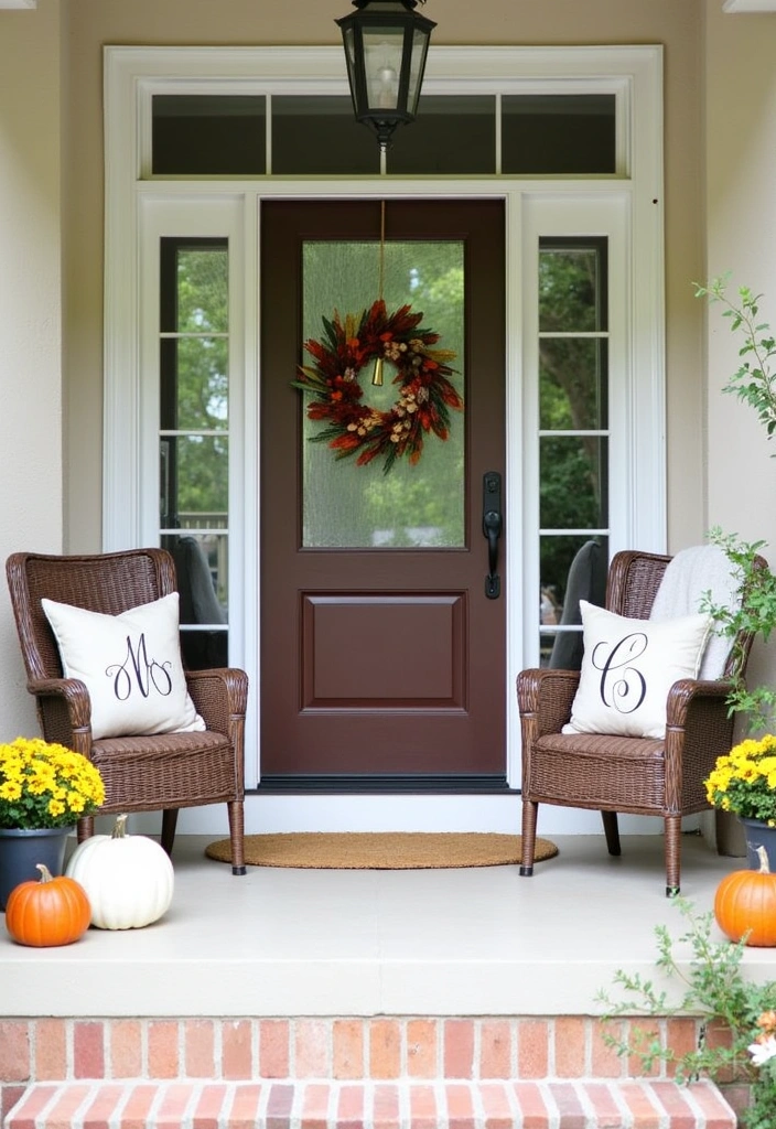 27+ Perfect Fall Porch Decor Ideas - 26. Personalized Decor