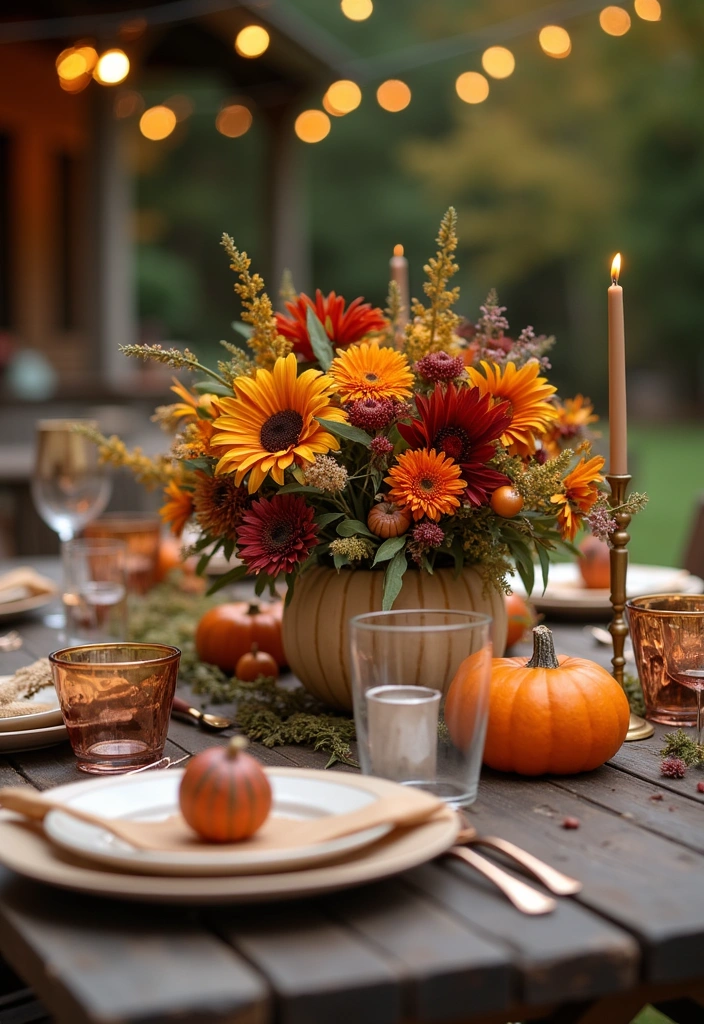 27+ Perfect Fall Porch Decor Ideas - 27. Seasonal Table Centerpieces