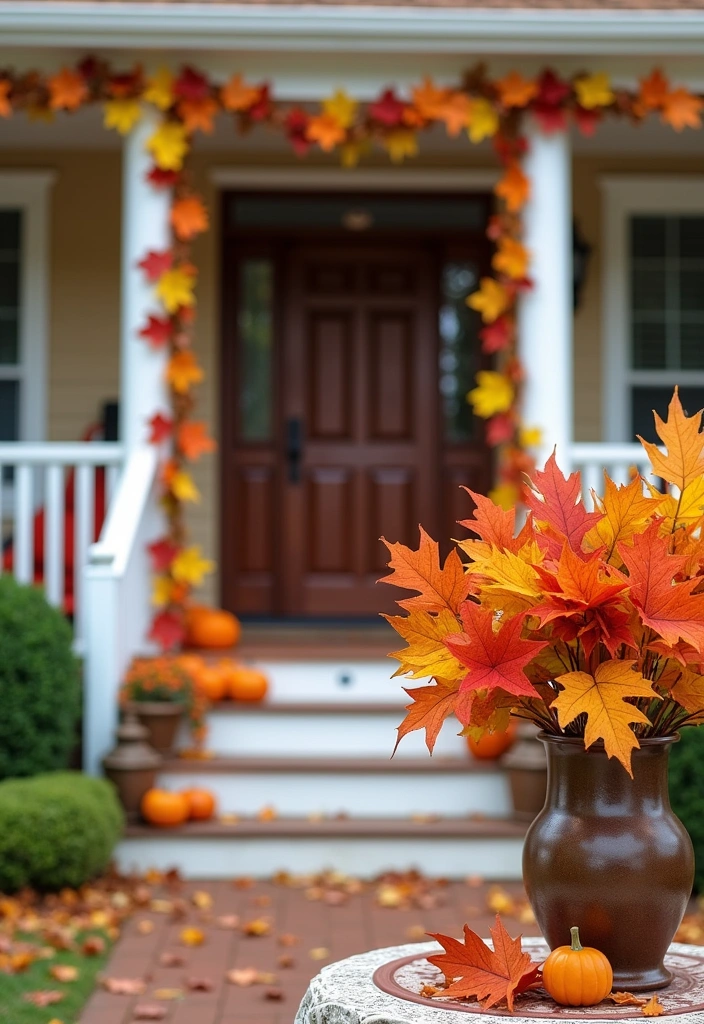 27+ Perfect Fall Porch Decor Ideas - 5. Colorful Fall Foliage