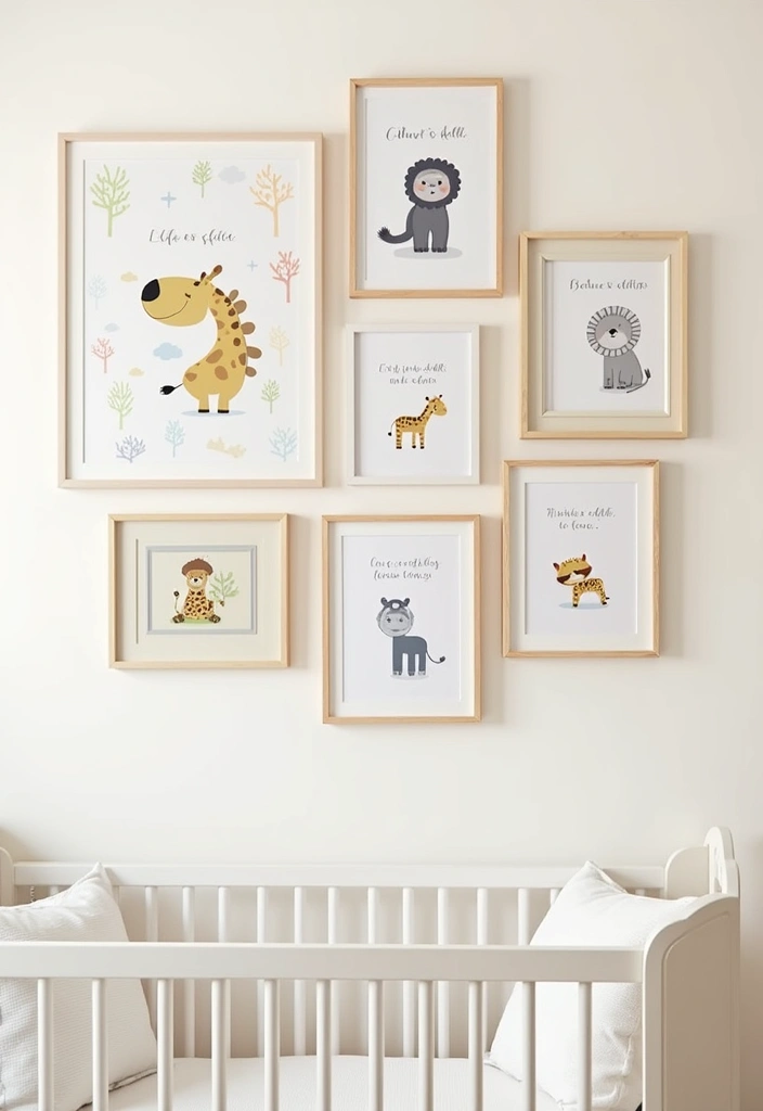 27+ Safari Nursery Ideas: A Wild Adventure in Baby Room Decor - 4. Safari-Themed Wall Art