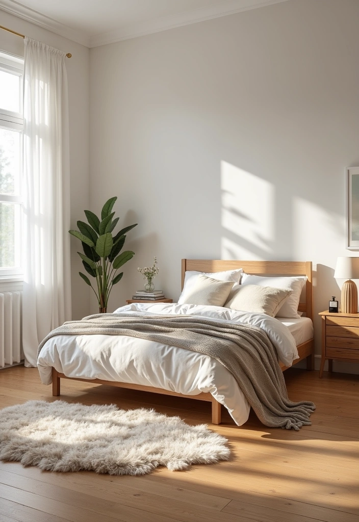 27+ Scandinavian Bedroom Ideas for a Cozy Retreat - 20. Warm Wood Floors