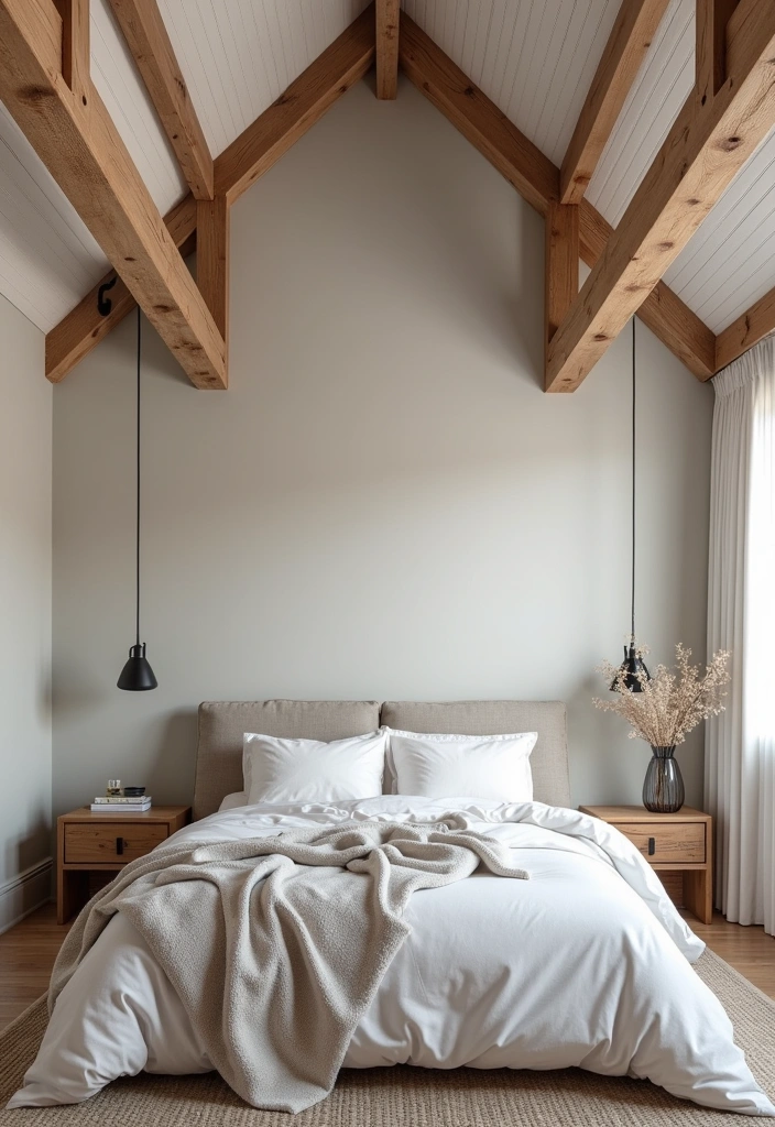 27+ Scandinavian Bedroom Ideas for a Cozy Retreat - 21. Artistic Ceiling Designs