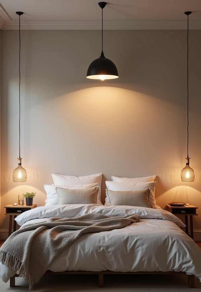 27+ Scandinavian Bedroom Ideas for a Cozy Retreat - 5. Statement Lighting