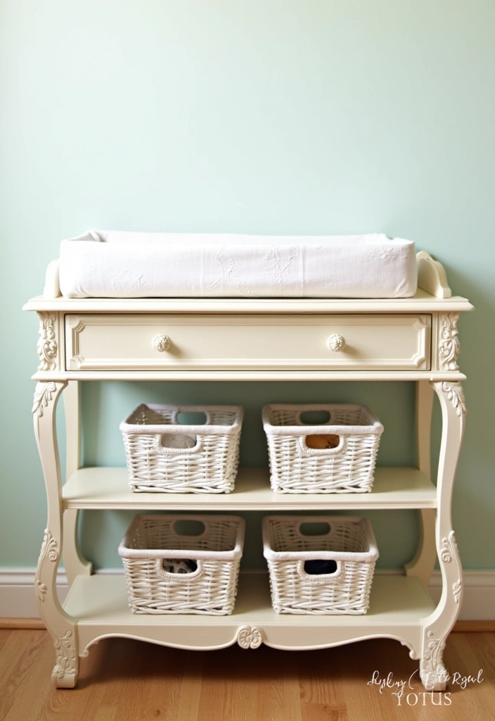 27+ Vintage Nursery Ideas - 10. Vintage Changing Table