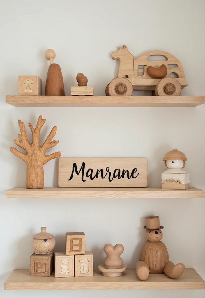 27+ Vintage Nursery Ideas - 12. Rustic Wooden Accents