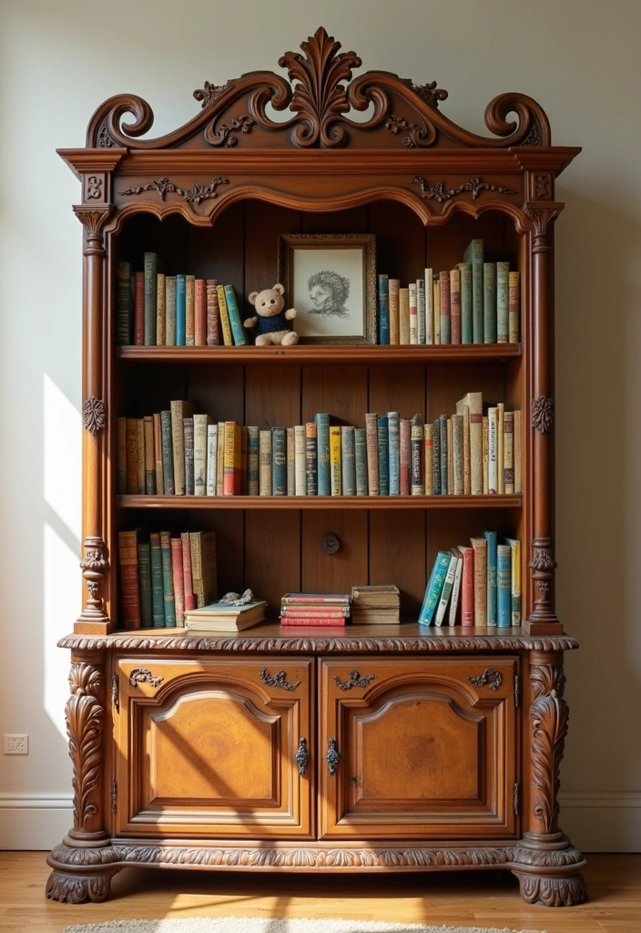 27+ Vintage Nursery Ideas - 8. Vintage Bookshelves