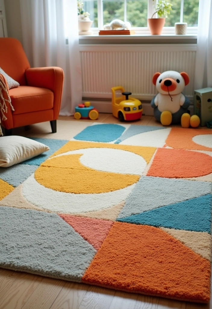 27+ Vintage Nursery Ideas - 9. Playful Area Rugs