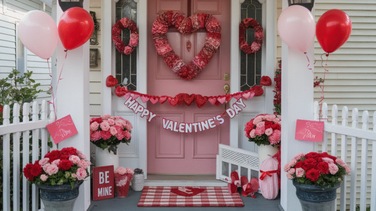 25 Charming Front Porch Valentine’s Decor Ideas
